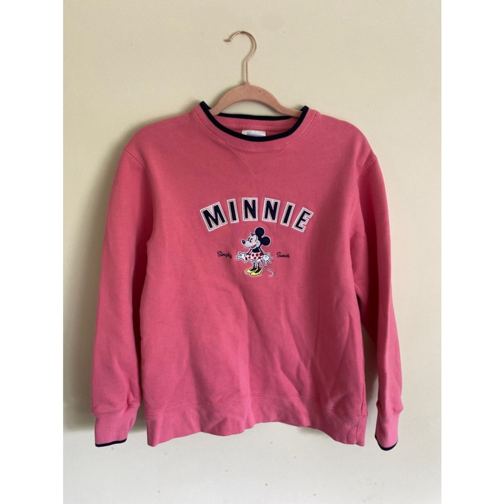 Disney Walt Disney World Vintage Pink Minnie Mouse Crewneck Sweatshirt Small